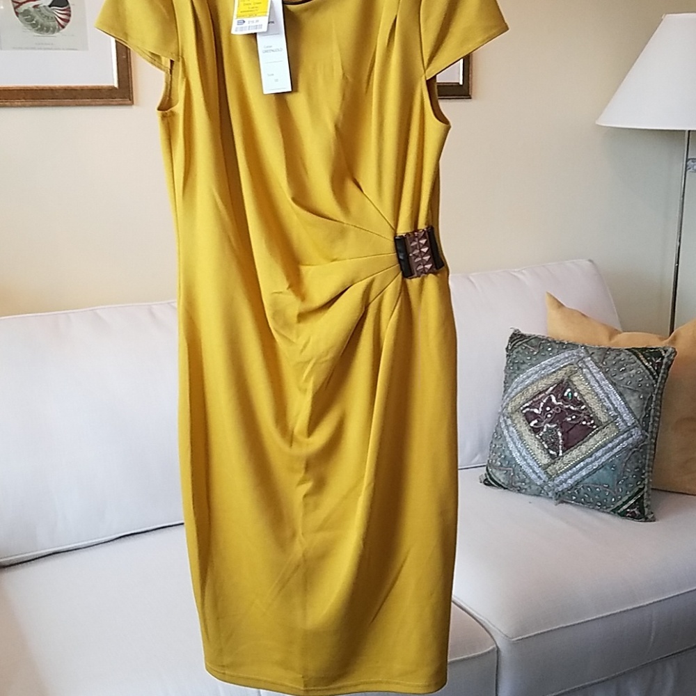 Dress with black and copper detail